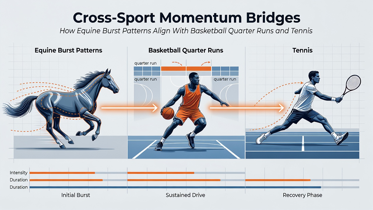 Data charts illustrating timing overlaps between sports momentum indicators