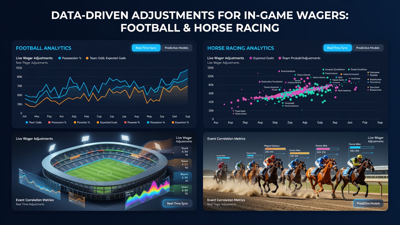 Live data visualization tools used by analysts monitoring football and horse racing events simultaneously