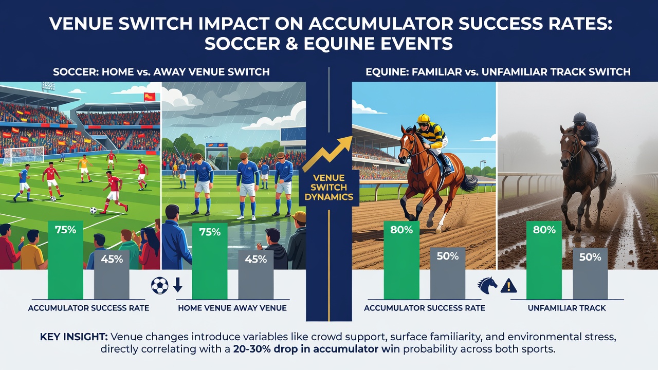 Close-up of horse racing track surface and soccer goal area illustrating venue details