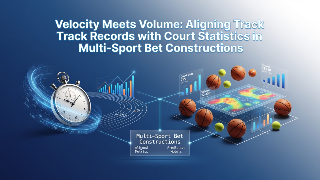 Data visualization showing track speed metrics aligned with tennis court performance statistics for multi-sport betting analysis
